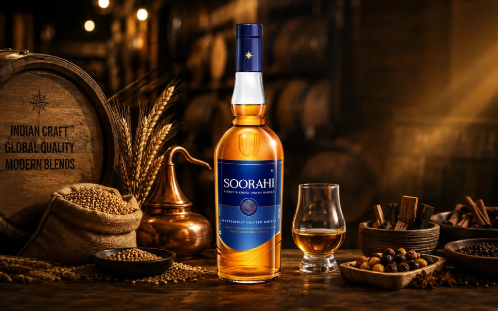 Premium whisky in India highlighting the craft behind a modern blended whisky